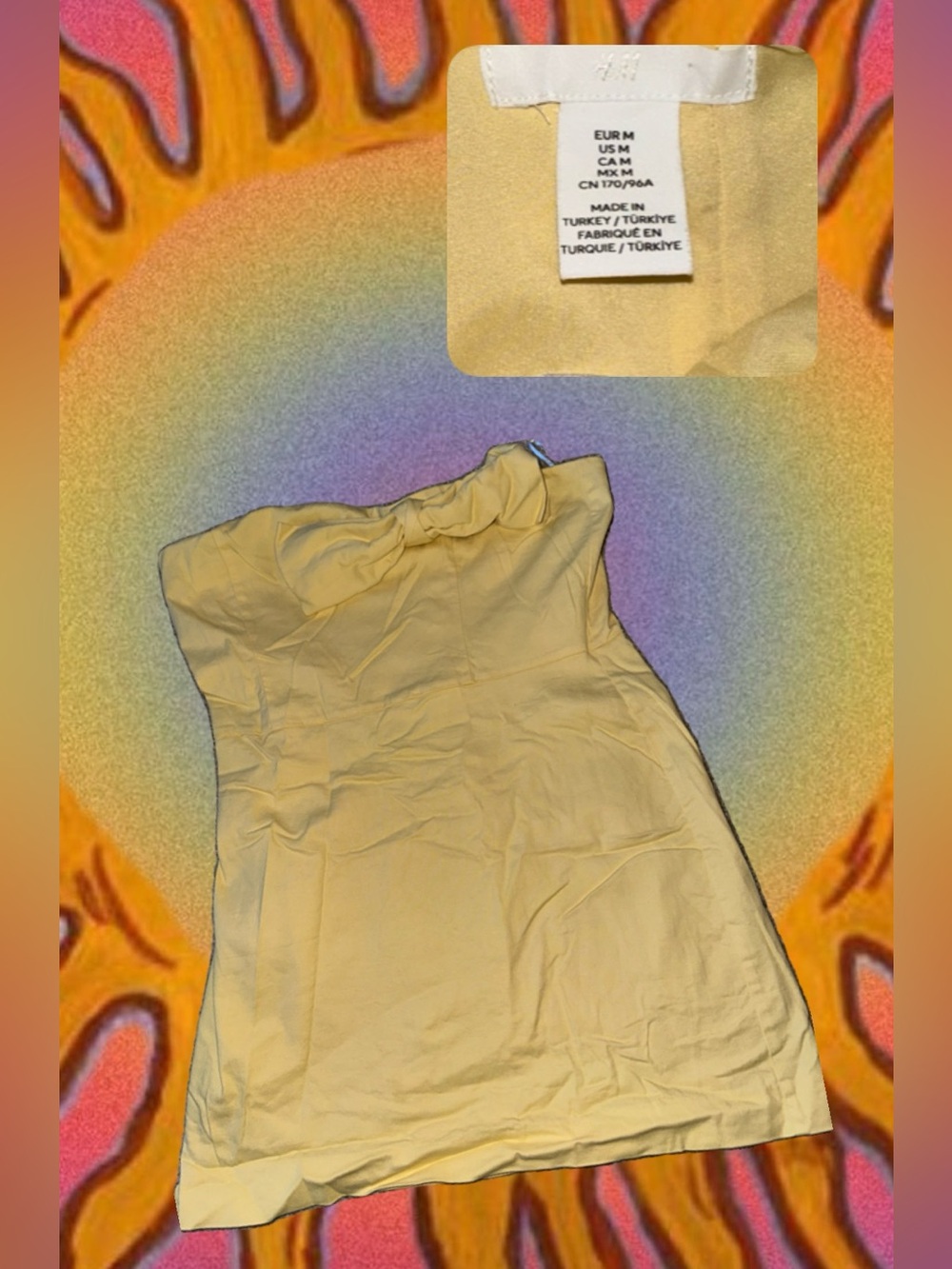 Yellow Strapless Women's Top - Unbranded